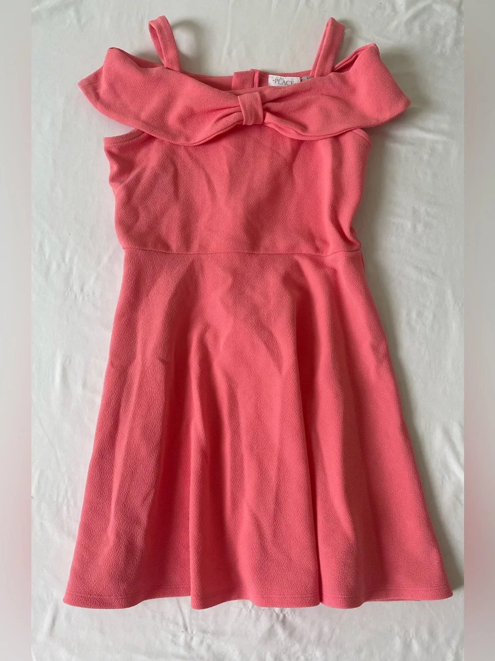 The Children's Place Girls Bow Off Shoulder Dress - Gumball - Size 16
